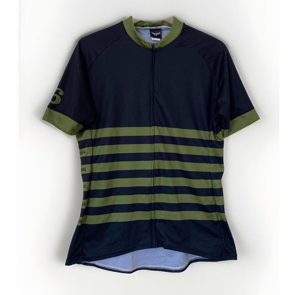Twin Six | Jersey | Black W/ Green Stipes | Short Sleeve Size Xlarge Women
